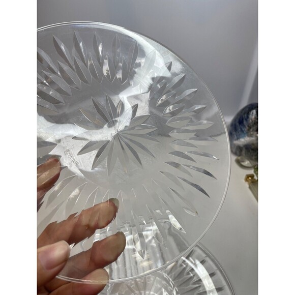 2 Waterford Crystal Maureen Salad Plates about 8 inches - Picture 8 of 10